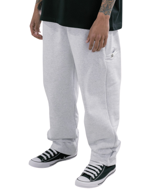 ARMOROFGOD Cloud Heavyweight Bottoms grey — back view showing oversized drape