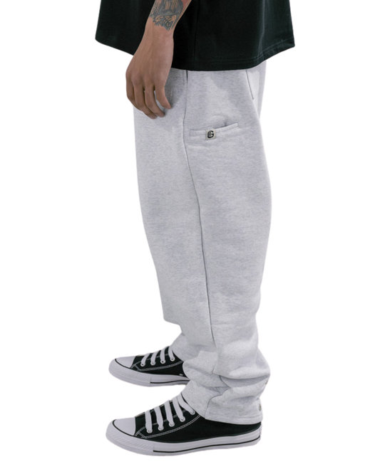 ARMOROFGOD Cloud Heavyweight Bottoms grey — drawcord waist detail close-up